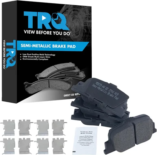 Miniatura 42 de TRQ Pastillas de freno delanteras semi metálicas compatibles con Ford Expedition 2018-2021 F-150 2018-2020 Lincoln Navigator 2018-2022