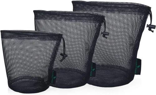 Miniatura 9 de iBasingo 510pcs bolsa de malla de nylon bolsa de cosas saco de golf olla al aire libre BVP01, L-5pcs, Viajar
