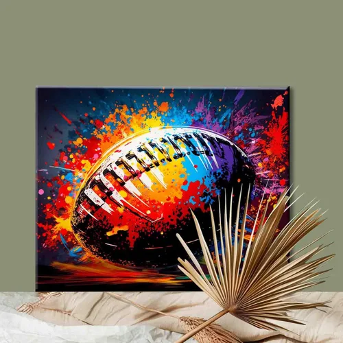 Miniatura 2 de Pintura de bricolaje por números para adultos y niños, pintura colorida de rugby por números, pintura acrílica por números, kit de pintura