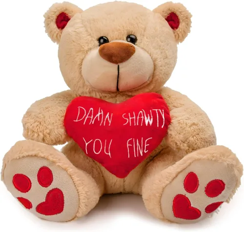 CaseTank Regalos para el día de San Valentín para sus hijos: oso de peluche de 10 pulgadas divertido y lindo regalo de peluche, regalos de