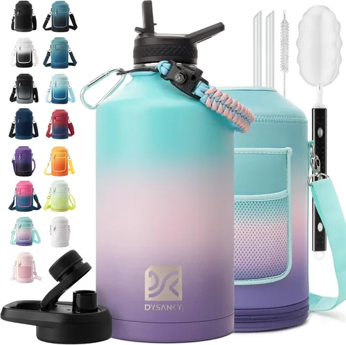 Miniatura 93 de DYSANKY Botella de agua aislada de 32 onzas, metal al vacío de acero inoxidable grueso, jarra de agua deportiva portátil para gimnasio y senderismo