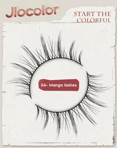 Miniatura 2 de Jiocolor Pestañas de manga de aspecto natural, pestañas de anime, suaves rizo C, Manhua, pestañas naturales coreanas, 3D, banda fina, pestañas