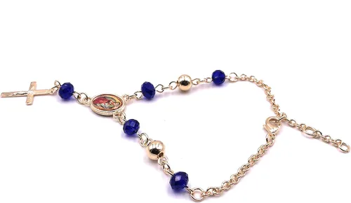 Miniatura 3 de Pulsera Rosario Pequeño Colgante Virgen de Guadalupe y Crucifijo
