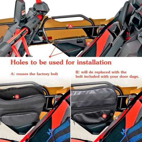 Miniatura 2 de Goldfire Bolsas organizadoras de herramientas para puerta trasera, UTV X3, bolsa de almacenamiento, accesorios para puerta trasera superior e