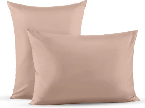 Miniatura 10 de Superity Linen Fundas de almohada de tamaño estándar, cierre de sobre, paquete de 2, 100% algodón suave y cómodo, color beige