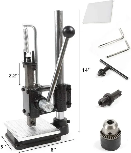 Miniatura 2 de Herramienta de perforación de agujero de cuero, 353 libras, perforadora de agujeros para bricolaje, prensa de impresión en relieve, estampado