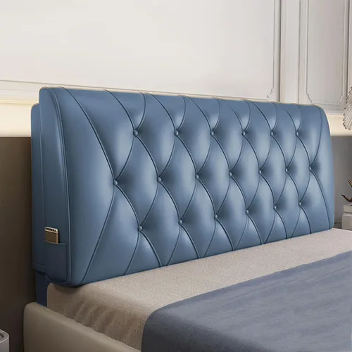Miniatura 11 de ZZYY Cabecera tapizada de piel sintética suave con botones para cama de tamaño doble/Queen/King, funda suave de soporte con cabecera, gris, Queen/59