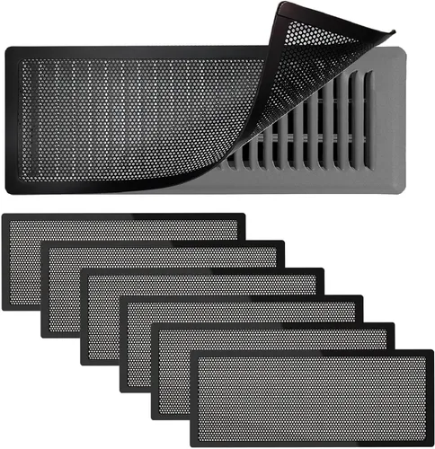 Miniatura 10 de 4 PCS Cubiertas Magnéticas de Ventilación Blancas - 5.5x12 Cubiertas Magnéticas de Ventilación con Pantalla de Malla para Registros de Blanco malla