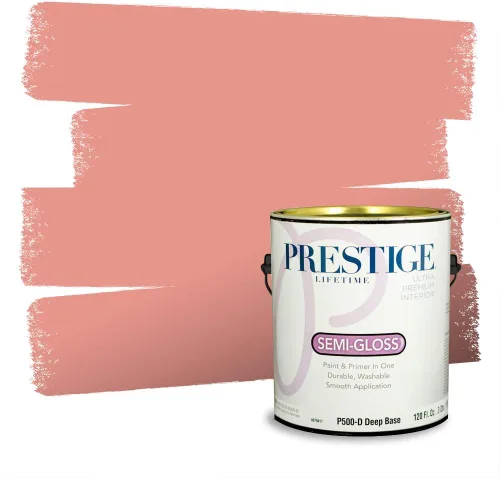Miniatura 634 de Prestige Paints Pintura exterior e imprimación en uno, 1 galón, plano, coincidencia comparable de Valspar* Amber Rose*