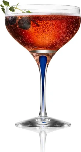 Miniatura 2 de Orrefors Intermezzo Blue 10 oz. Coupé/platillo champán/tallo de postre, grande