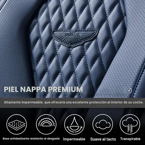 Miniatura 7 de Coverado Fundas de asiento de automóvil, juego completo de fundas de asiento de automóvil, fundas de asiento de automóvil azules, fundas de asiento