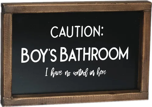 Miniatura 8 de Lavender Inspired Letreros divertidos de baño de granja, decoración de pared con cita de humor, letreros de medio baño, decoración rústica