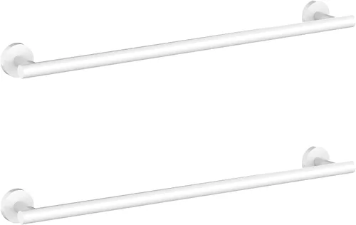 Miniatura 12 de Cilee 2 Piezas Barra de Toalla de Baño de Cromo Pulido, Barra de Toalla Doble de 24 Pulgadas, Portarrollos de Toalla de Baño de Acero Inoxidable
