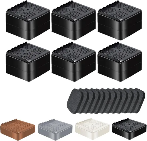 Miniatura 20 de Elevadores de Muebles Resistentes Elevadores de Cama Ajustables Bloques de Elevación 4, 3, 2 pulgadas para Sofá, Sillón, Mesa, Escritorio, Patas