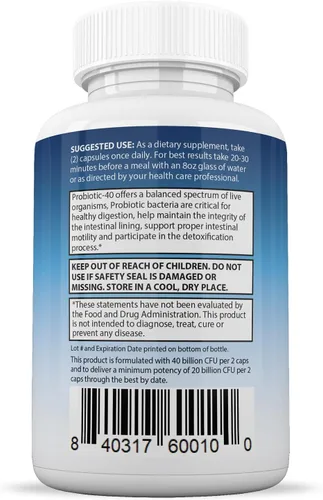 Miniatura 5 de Justified Laboratories (3 unidades) Fungus Defender Max Pills 40 mil millones UFC probiótico 180 cápsulas
