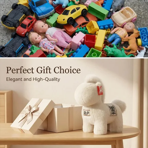 Miniatura 6 de Animales de peluche del Año del Caballo 2026 - Juguetes de peluche suaves de peluche, juguetes de mascota decoración del zodiaco, juguete suave