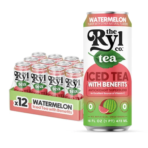 Miniatura 13 de Ryl Té Helado, Té Cítrico Verde, Súper Mezcla Antioxidante, Sin Azúcar, Bajo en Carbohidratos, Cero Calorías - 16.0 Fl Oz (Paquete de 12)