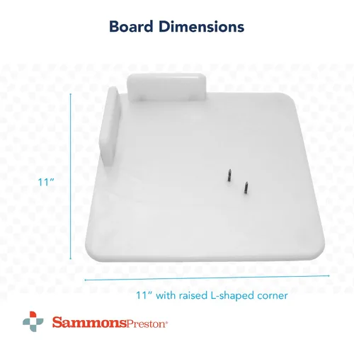 Miniatura 2 de Sammons Preston - Tabla de cortar Hi-D, tabla de cortar con una sola mano con clavos de aluminio para pelar y cortar, patas de succión para pegarse