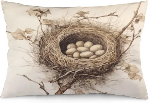 Miniatura 17 de Funda de almohada rústica de 12 x 20 pulgadas, diseño de cabaña en el bosque, súper suave, funda de cojín impresa de doble cara, funda de almohada
