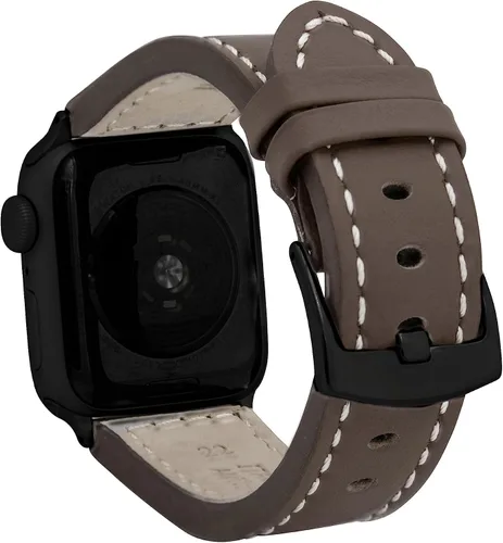 Miniatura 52 de Bandini Correa de cuero para hombre para Apple Watch de 1.732 in 1.772 in 1.654 in 1.614 in 1.575 in 1.496 in 1.929 in y Ultra, correa de iWatch