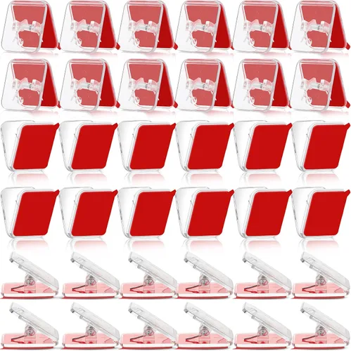 Miniatura 8 de Clips de pared autoadhesivos para cortina de ducha, clips de fotos para colgar banderas de papel, resorte de doble cara para profesores, póster