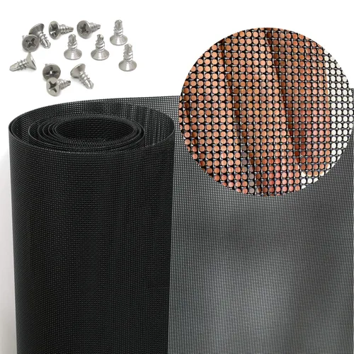 Miniatura 7 de Malla de acero inoxidable 304 recubierta de PVC, paquete de 2 mallas de alambre tejido acero malla de alambre tejido para ventilación, jaula, malla