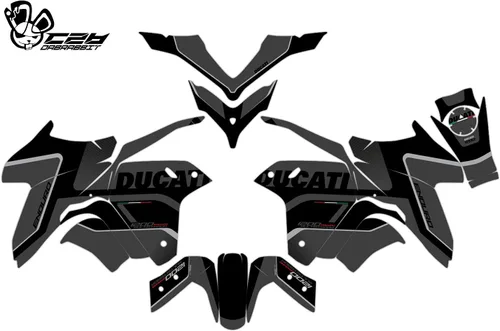 Miniatura 2 de Kit gráfico para DUCATI Multistrada 1200/1260 Enduro Graphic Decal Kit (DC-B) (Multistrada 1260 Enduro, Brillante)