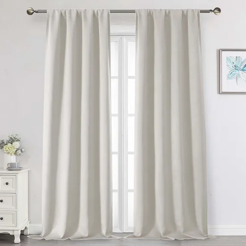 Miniatura 151 de Cortinas opacas para dormitorio, sala de estar, juego de 2 paneles de 54 pulgadas de largo, cortinas de oscurecimiento de habitación con aislamiento