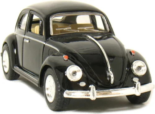 KiNSMART - 1967 Volkswagen Classic Beetle 5 pulgadas Escala 1:32 Die Cast Metal Modelo Juguete (negro)