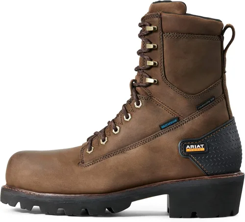 Miniatura 2 de Ariat Powerline - Botas de trabajo H2O de 8 pulgadas con punta compuesta para hombre