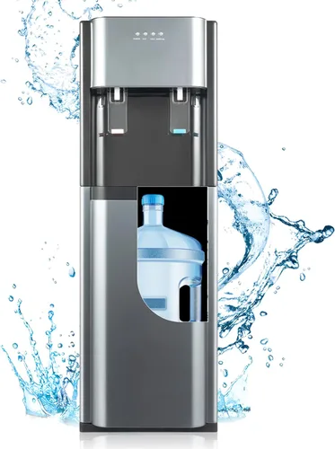 Miniatura 2 de Dispensador de agua de carga inferior, dispensador de agua de acero inoxidable de 5 galones, 3 ajustes de temperatura, agua caliente, fría