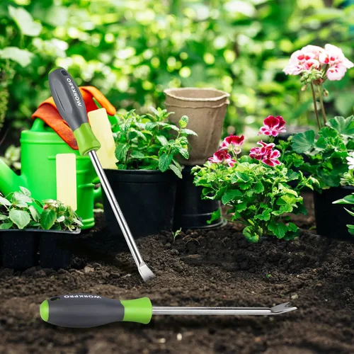 Miniatura 8 de WORKPRO Herramienta extractor de desbrozadora de diente de león de 11.5 pulgadas con mango suave, herramienta de eliminación de malezas de jardín