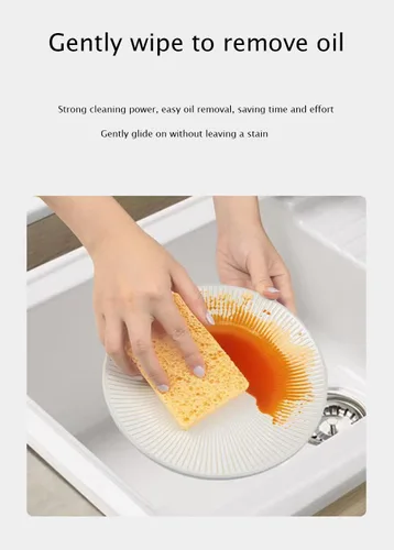 Miniatura 5 de Esponjas de celulosa, esponja de cocina resistente, esponjas de celulosa comprimida para cocina, limpia los desastres difíciles sin rayar esponjas