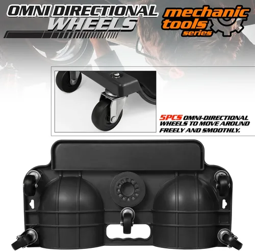 Miniatura 4 de M-AUTO Rodilleras Deslizantes con Ruedas, Rodilleras Duraderas con Ruedas Giratorias de 360 Grados Completos y Bandeja de Herramientas, Almohadillas