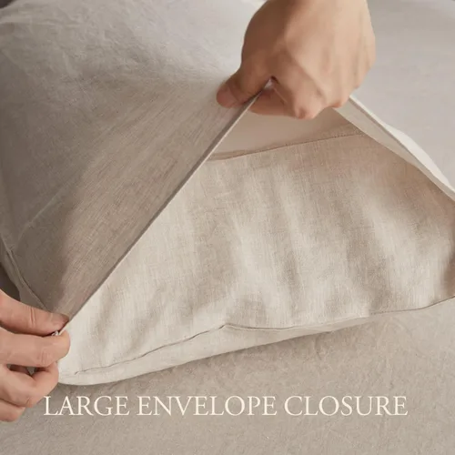Miniatura 5 de DAPU Pure Linen Sheets Set - Juego de sábanas de lino puro, 100% lino francés de Normandía, transpirable y duradero para personas que duermen