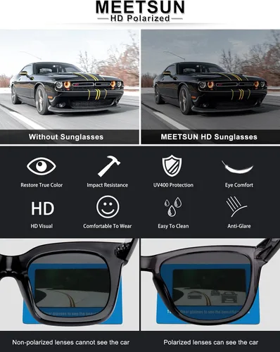 Miniatura 6 de MEETSUN Polarized Sunglasses for Women Men Classic Retro Designer