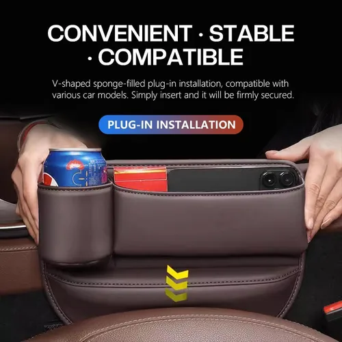 Miniatura 5 de 2025 Nuevo Organizador de Espacio de Asiento de Coche, Organizador de Espacio de Asiento de Coche con Soporte para Tazas y Almacenamiento