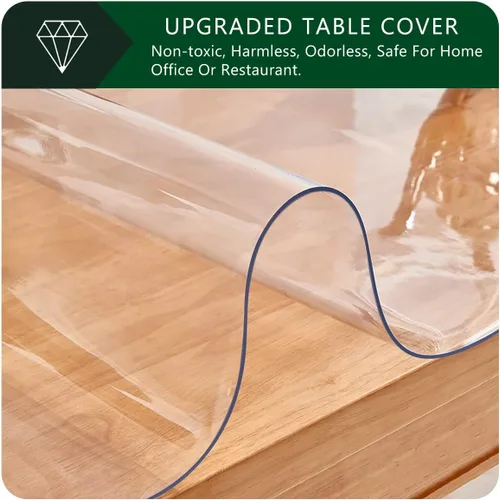 Miniatura 2 de Protector de PVC transparente de 8 x 36 pulgadas de grosor de 0.059 in de grosor, tapete rectangular pequeño de plástico de cristal, protector