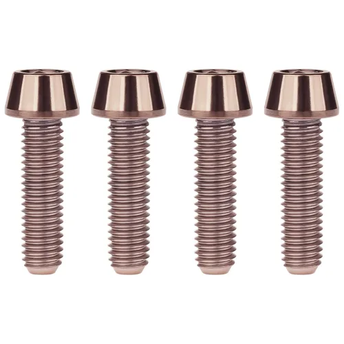 Miniatura 59 de Titanio Ti M6 x 10 16 18 20 25 30 35 40 45 50 55 60 2.559 in Allen - Tornillos hexagonales de 2.559 in, tornillos cónicos, paquete de 4