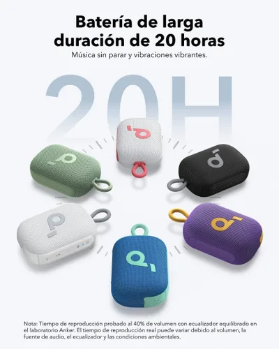 Miniatura 2 de Altavoz Bluetooth para Ducha Soundcore Select 4 Go de Anker, IP67 Resistente al Agua/Polvo, Altavoz Ultra-Portátil, Inalámbrico, 20H de Negro