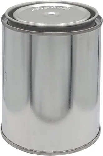 Latas de pintura de metal vacías con tapas para proyectos de bricolaje y profesionales, color plateado y %100 reciclables (paquete de 6)