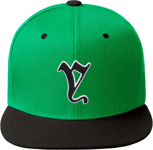 Miniatura 766 de Daxton Gorra clásica con visera de billete plano con letras del alfabeto inglés antiguo de la A a la Z
