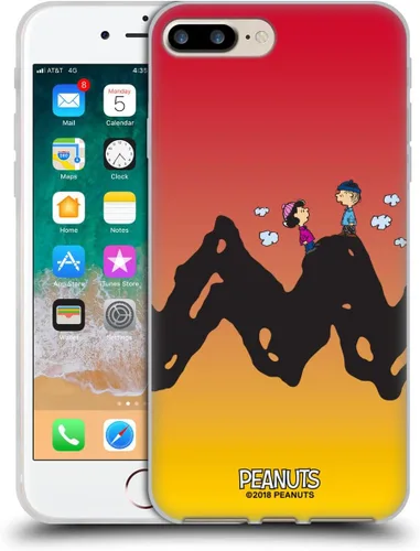 Head Case Designs Funda de gel suave con licencia oficial de Peanuts Charlie & Lucy Characters compatible con Apple iPhone 7 Plus/iPhone 8 Plus