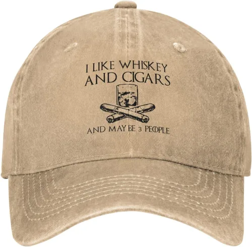 Miniatura 131 de Philysonic Funny Hat I Like Whisky and Cigars and Maybe 3 People Sombreros para Hombres Gorras de Béisbol Gorras Ajustables