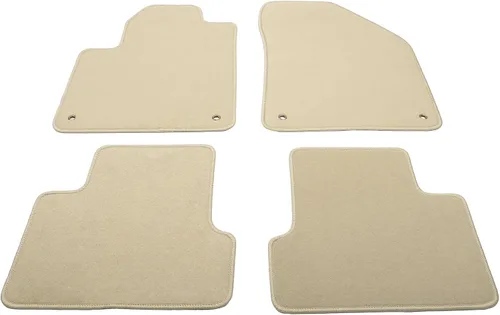Miniatura 3 de IKON MOTORSPORTS, Alfombrillas de nailon para automóvil compatibles con Jeep Cherokee 4DR 2014-2023, alfombras de automóvil de pasajeros color beige