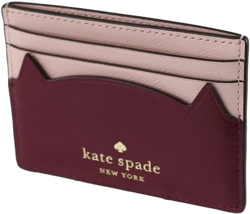 Miniatura 3 de Kate Spade New York Meow Cat - Tarjetero delgado pequeño para gatos, color rosa