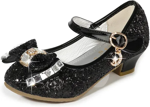 Cadidi Dinos Zapatos de vestir para niñas con tacón de fiesta de boda Mary Jane Princess Flower Shoes (bebé/niño pequeño/niño grande)