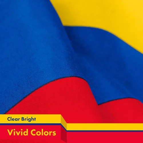 Miniatura 4 de Banderas colombianas de Estados Unidos y Colombia 3x5 FT Combo Impreso Poliéster 150D por G128 Estados Unidos + Colombia