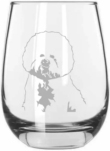 Miniatura 409 de Sakhalin Husky Dog - Copa de vino grabada personalizada de 15.25 onzas sin tallo