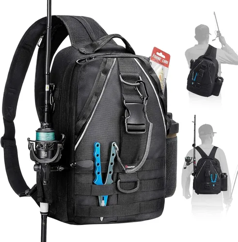 Piscifun Travel X - Bolsa de almacenamiento de pesca resistente al agua para hombres y mujeres, mochila multifuncional de almacenamiento de aparejos
